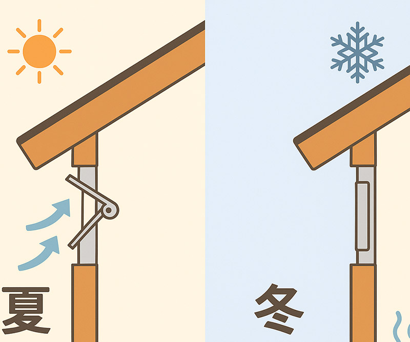 形状記憶式換気部材